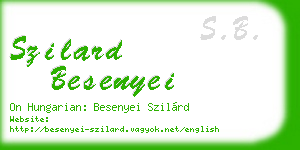 szilard besenyei business card